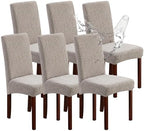 Waterproof Dining Room Chair Covers Set of 6 Slipcovers by Genina