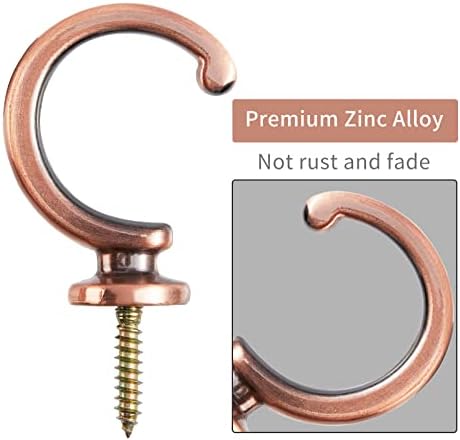 DeSS 4 Pack Curtain Holdbacks Curtain Tiebacks Hooks Wall Mounted Curtain Hooks - Image 3