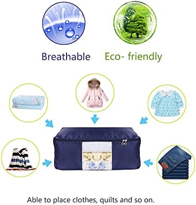 Comforter Storage Bags Pack of 2, Pillow Beddings/Blanket Clothes Organizer - Image 4