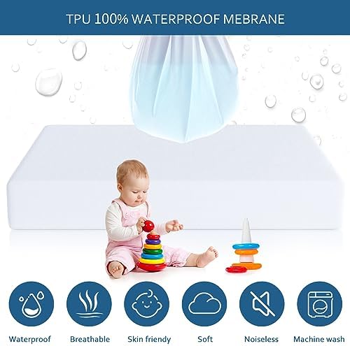 Crib Mattress Protector Waterproof, Toddler Mattress Cover Protector - Image 5