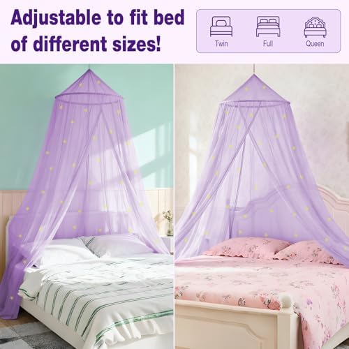 Purple Princess Bed Canopy for Girls - Image 3