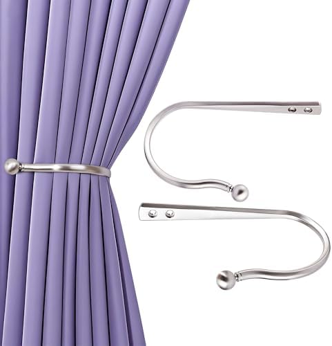 Mini Ball Curtain Holdbacks 4 Pack, Solid Zinc Alloy Wall Mounted Curtain - Image 2