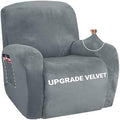 ZNSAYOTX Stretch Velvet Recliner Cover 4-Pieces, Thick Soft Recliner Chair by ZNSAYOTX