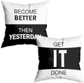 Motivational Throw Pillow Covers 18x18 Set of 2, Inspirational Gifts, by ZNGFON