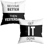 Motivational Throw Pillow Covers 18x18 Set of 2, Inspirational Gifts, by ZNGFON