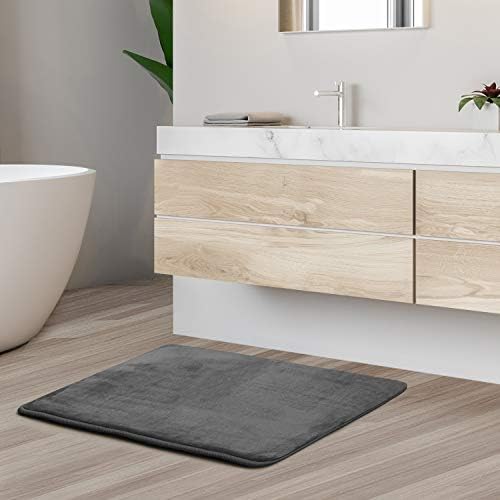 Clara Clark Bathroom Rugs, Velvet Memory Foam Bath Mat, Machine Washable Bath - Image 2