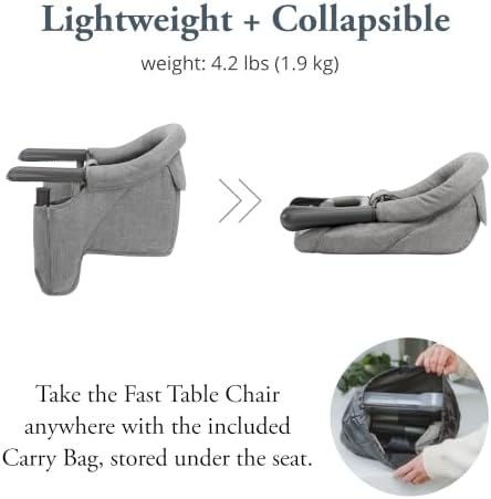 Inglesina Fast Table Chair, Stone Gray Melange - Image 4