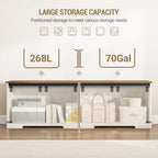 Hzuaneri 59" Farmhouse Storage Chest and Bench | 70 Gal | 330lb Seat - Image 4