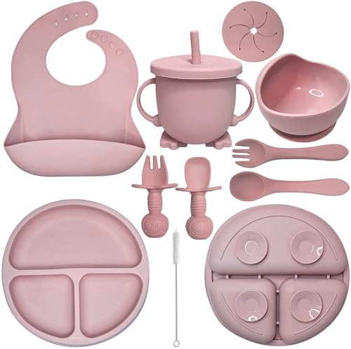 HippoBaby Baby Led Weaning Supplies |10 Piece Silicone Baby Feeding Set by HippoBaby