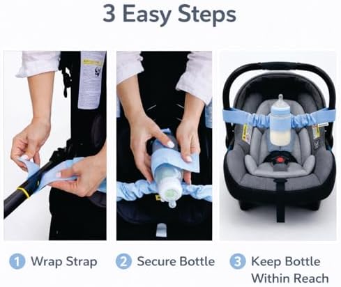 Baby Bottle Strap for Stroller, Car Seat & High Chair, Adjustable Baby Bottle - Image 2