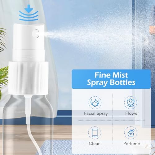 Zoizocp Spray Bottles, 1oz/30ml 6 Pack Clear Plastic Mini Travel Bottle Set - Image 2