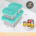 Tanjiae Small Stainless Steel Lunch Containers - Image 2