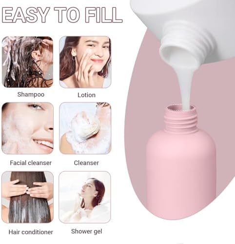 6.8oz Travel Bottles for Toiletries, Empty Plastic Squeeze Bottles - Image 2