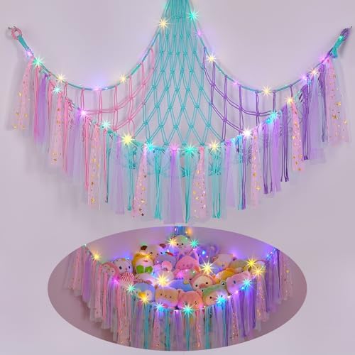 FIOBEE Stuffed Animals Net LED Light Toy Hammock by FIOBEE