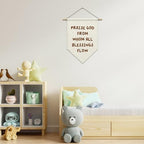Christian Wall Decor, Praise God From Whom Pennant Hanger Banner - Image 2