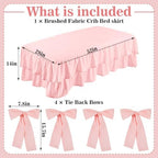 Smoothnovelty Pink Crib Bed Skirts - Image 2