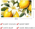 Shower Mat Non Slip 26.8 x 15.1 Inches, Lemons Flowers Bathtub Mat Shower Stall - Image 4