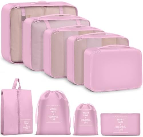 9 Set Packing Cubes for Travel Essentials by Unknown