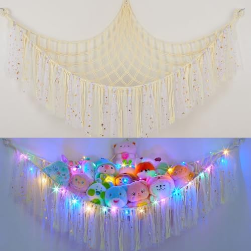 FIOBEE Stuffed Animals Net LED Light Toy Hammock by FIOBEE