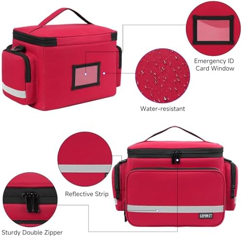 LEFOR·Z Small Medical Bag, First Aid Bag Empty, Home Health Nurse Bag - Image 5