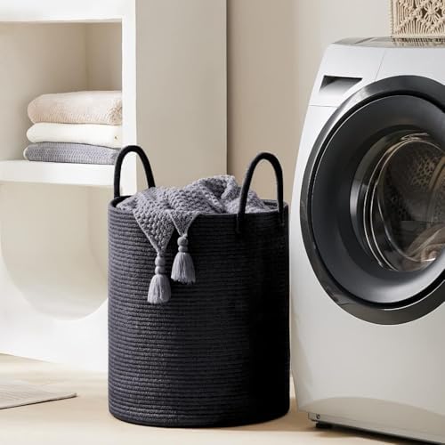 YOUDENOVA Woven Rope Laundry Hamper Basket, 58L Blanket Basket - Image 5