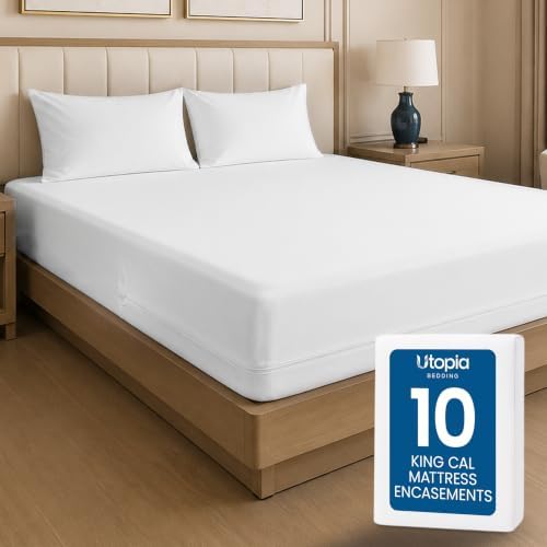Bulk 10-Pack Hotel California King Mattress Encasement 100% Waterproof by UTOPIABEDDING