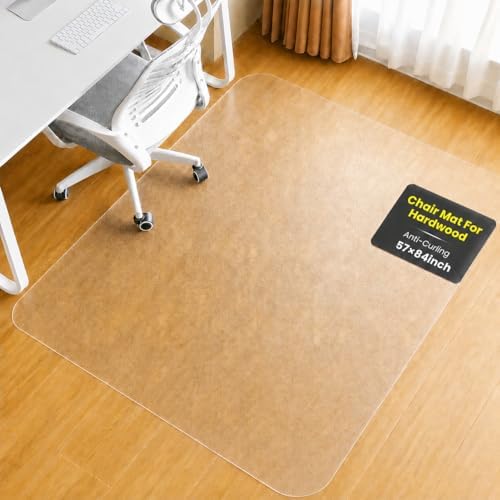 Office Chair Mat for Hardwood Floor, Heavy Duty Chair Mat for Rolling Chairs by PEADEEAS