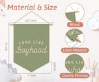 Long Live BoyHood Banner Sage Green Decor Boy Room Decor, Nursery Playroom Wall - Image 4