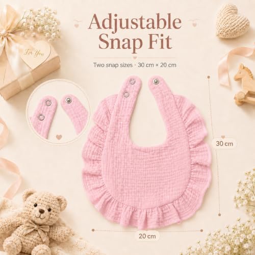 NISXABEBE Baby Muslin Bibs, Soft and Absorbent Cotton - Image 5