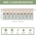 ASPMIZ Farmhouse Valances for Windows, 60x14 Inches, 1 Panel - Image 2
