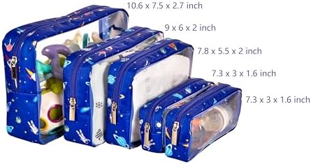 Remobia Hicol TSA Approved 5-Piece Diaper Bag Organizer Pouch Set Clear - Image 2