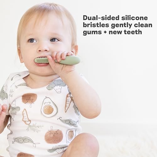 ezpz Baby-Led Toothbrush + Tongue Depressor Dual Pack - Image 5