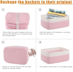 OIAHOMY 4 Pack Storage Baskets for Organizing, Small Bins for Shelves, Cute - Image 7