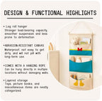 3-Pocket Hanging Wall Organizer, Cartoon Duck Design - Image 7