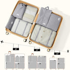 8 Set Packing Cubes for Travel Luggage Organizer Bags for Family, Mesh Packing - Image 4