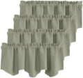 NICETOWN Greyish Green Valances 4 Panels by NICETOWN