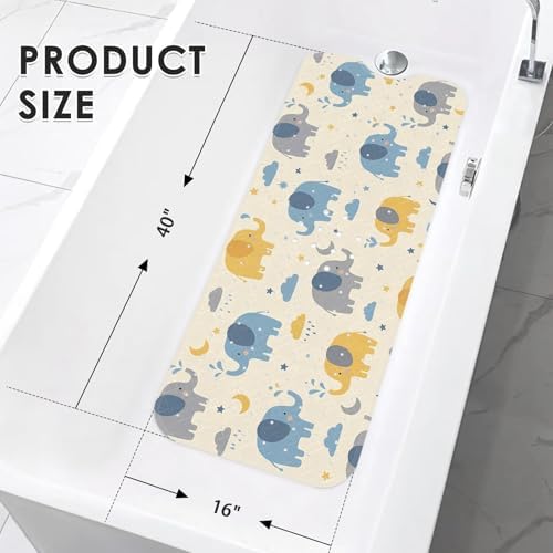 Bathtub Shower Mat 40X16 Inch, for Toddler, Star Cloud - Image 4