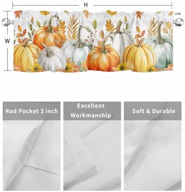 Vandarllin Fall Thanksgiving Kitchen Curtains Valances - Image 7