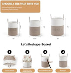 Laundry Basket Hamper Tall Rope Storage Woven - Image 3