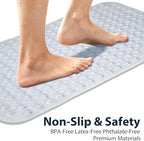 Large Shower Mat Bathtub Mat Bath Mat Non Slip Clear 21.5"x33.5" - Image 3