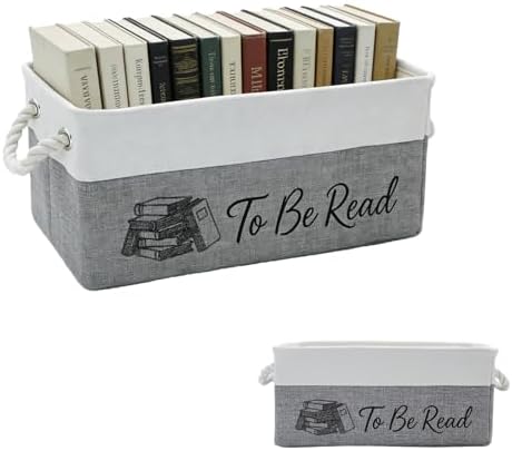 TBR Book Storage Basket Bin by SKYJORMY