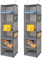 BrilliantJo 6 Shelves Hanging Closet Organizer, 2 Pack Hanging Storage by BrilliantJo
