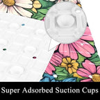 Shower Mat Non Slip, Colorful Flower Anti Slip Bath Mat - Image 3