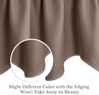 NICETOWN Cappuccino Blackout Scalloped Tier Drape - Image 4