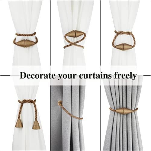 Magnetic Curtain Tiebacks Rope Decorative Holdbacks - Image 5