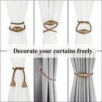 Magnetic Curtain Tiebacks Rope Decorative Holdbacks - Image 5