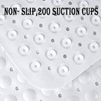 YINENN Bath and Shower Safety Mats 40x16 inch, Non Slip - Image 3