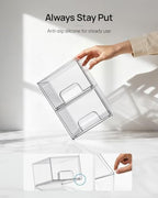 Vtopmart 10 Pack Small Clear Stackable Storage Drawers - Image 6