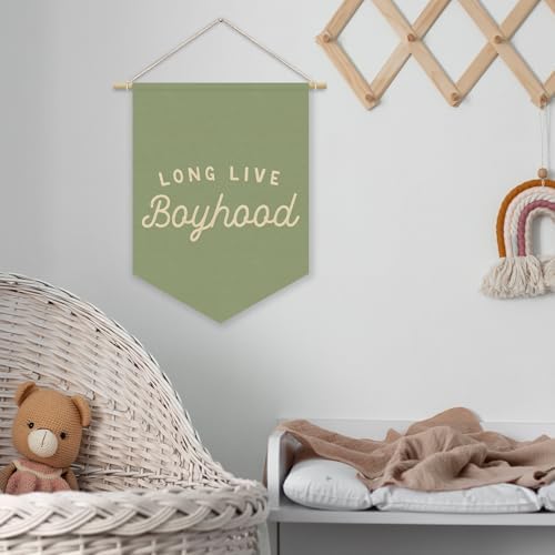 Long Live BoyHood Banner Sage Green Decor Boy Room Decor, Nursery Playroom Wall - Image 2
