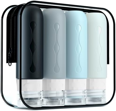 Gemice Travel Bottles for Toiletries, Tsa Approved, Travel Size Containers by GemiceBeautyTools